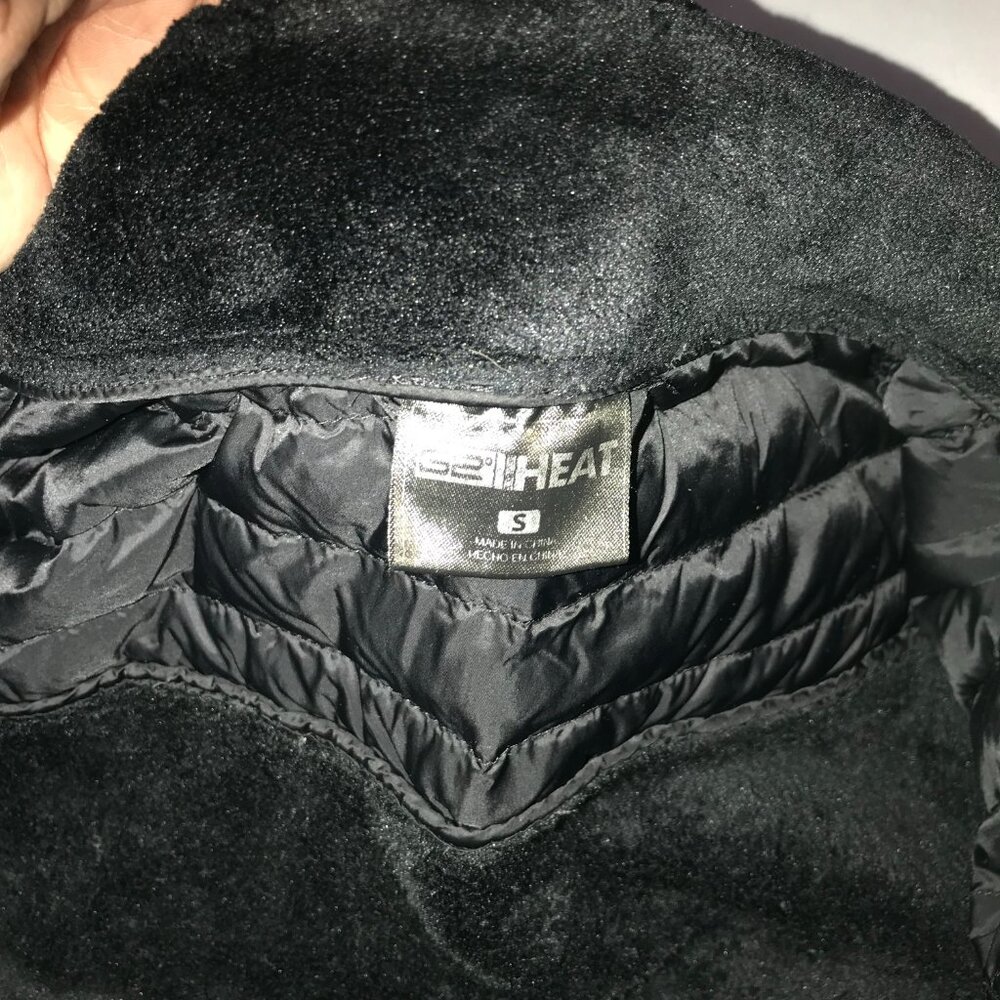 32 Degrees Quilted and plush full zippered jacket with pockets, black size Small - Picture 7 of 12